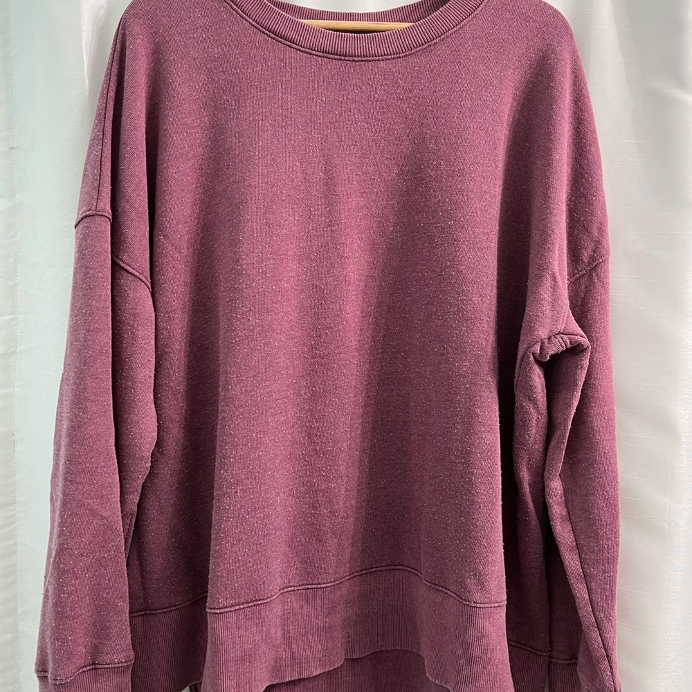 Cozy Purple Sweatshirt with side slits